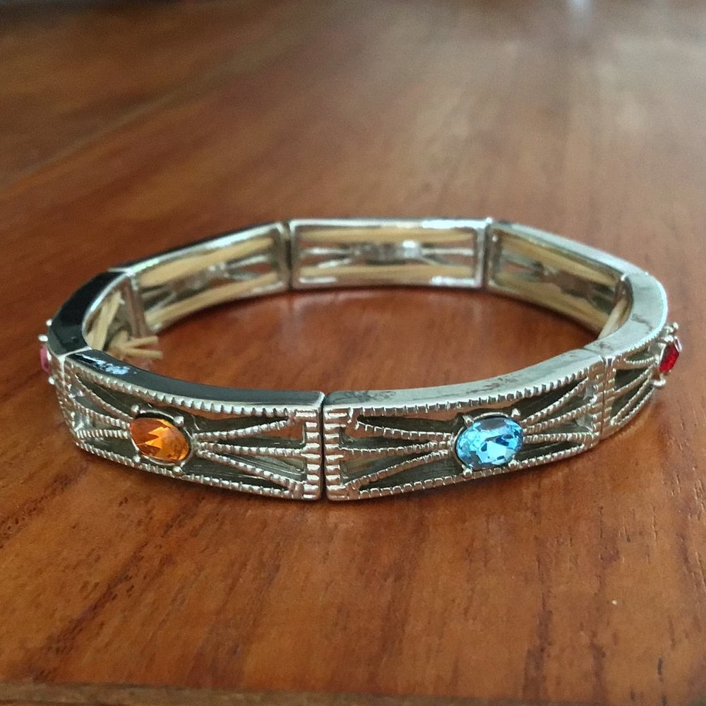 Unique Segmented Silver Vintage Bracelet